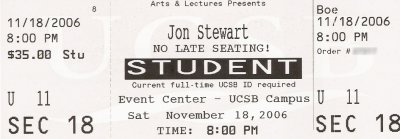 Jon Stewart Ticket