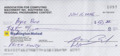 ACM $50 Check